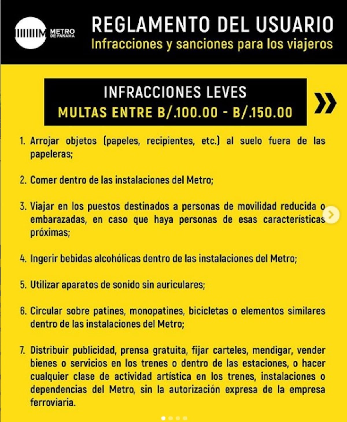 Cuidado. Si botas basura en el Metro te podría costar hasta 150 dólares