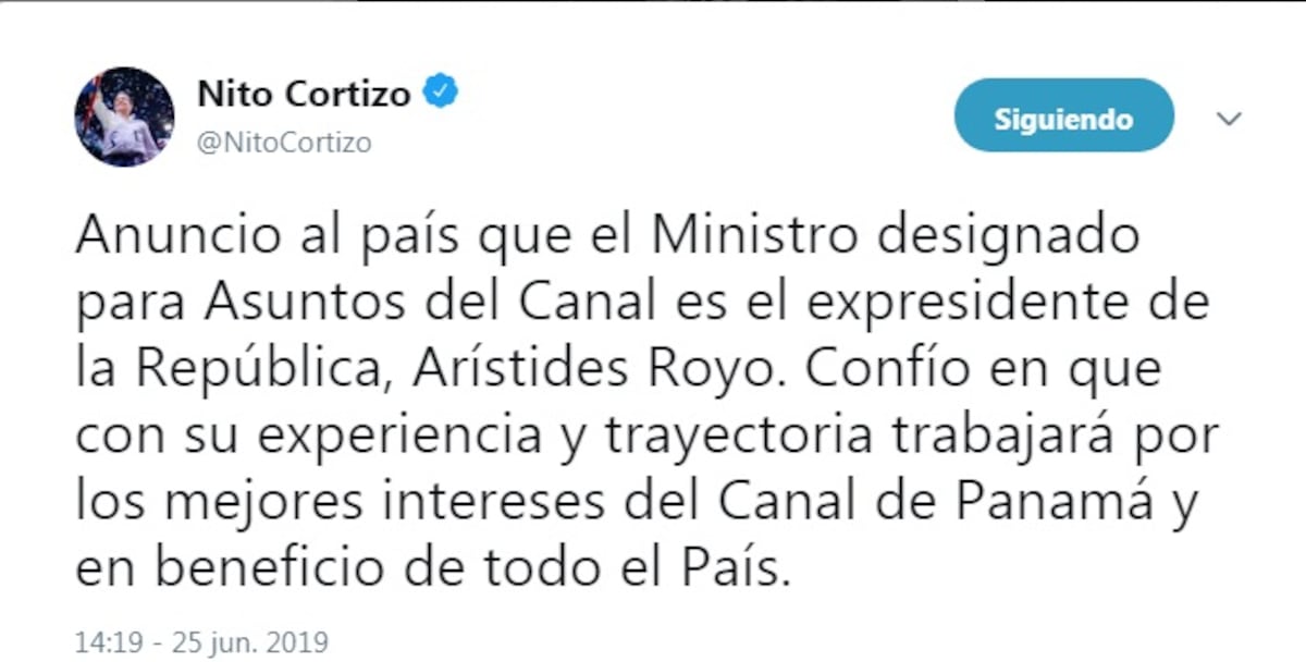 Cortizo reaccionó rapidito. Ya nombró el reemplazo de Samuel Lewis. Hay nuevo ministro en su Gabinete