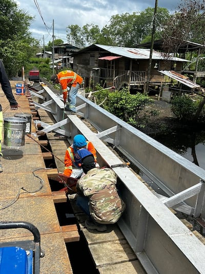 Avanza a 75% construcción del nuevo puente en Guaymí, Almirante