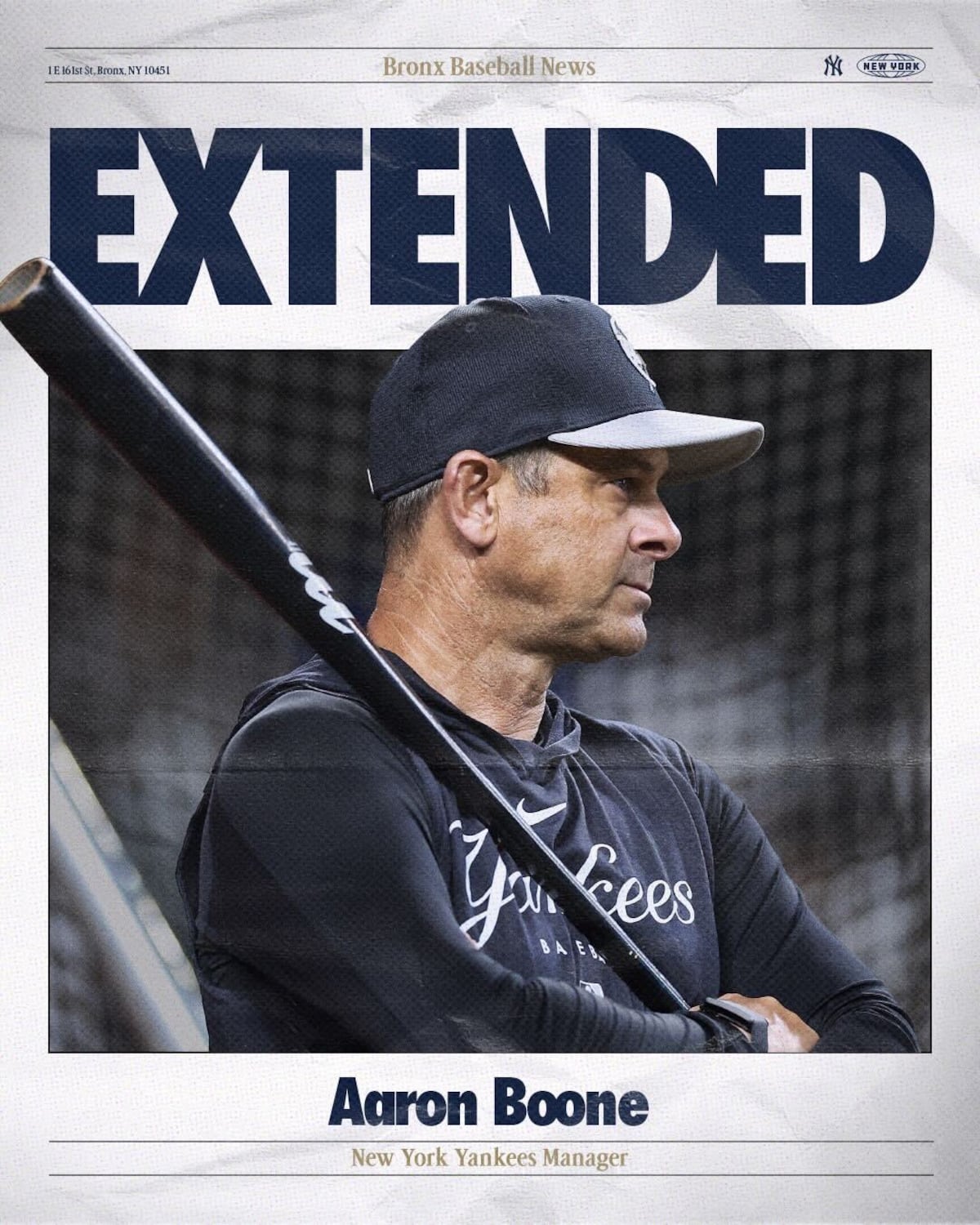 Los Yankees apuestan por la continuidad: Aaron Boone seguirá como mánager