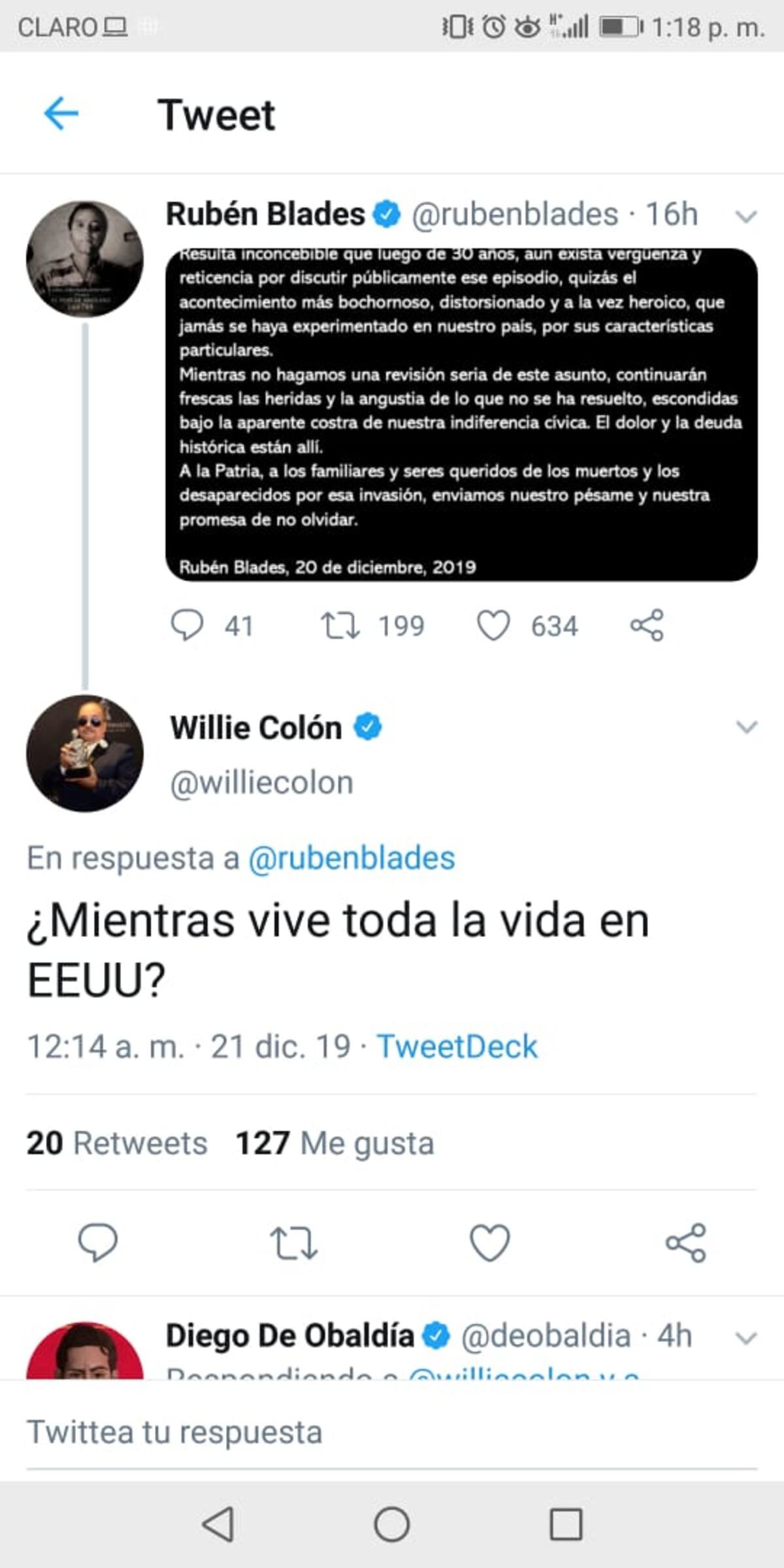 Willie Colón sobre discordia con Rubén Blades: ‘blah, blah, blah’