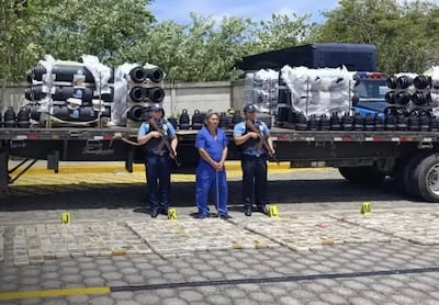 Camión que salió de Panamá con 750 kilos de cocaína ocultos en cilindro cae en Nicaragua