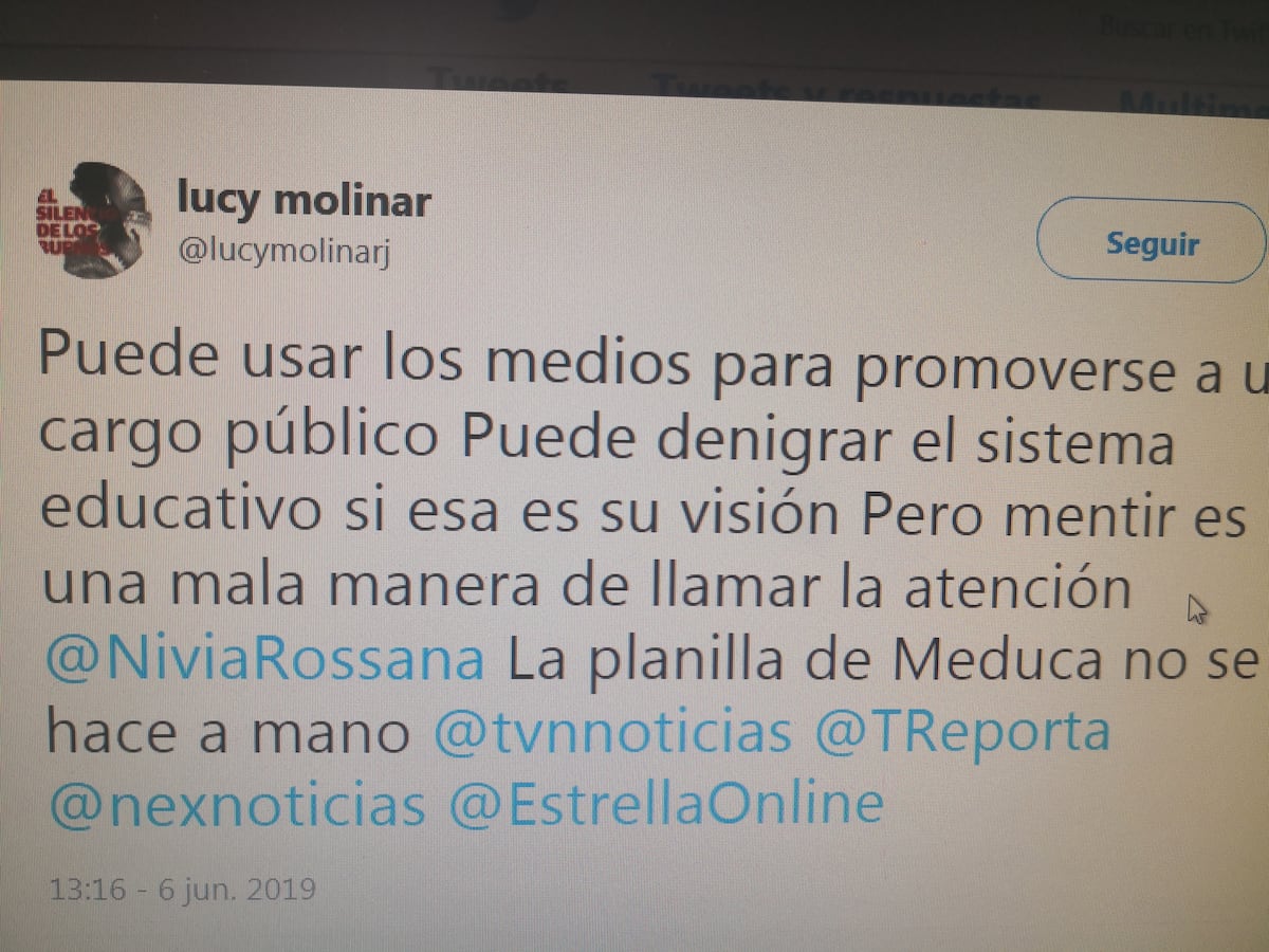 Se enfrentan. Lucy acusa a Nivia Castrellón de buscar protagonismo para un cargo público.  Le da su pa’tra´s