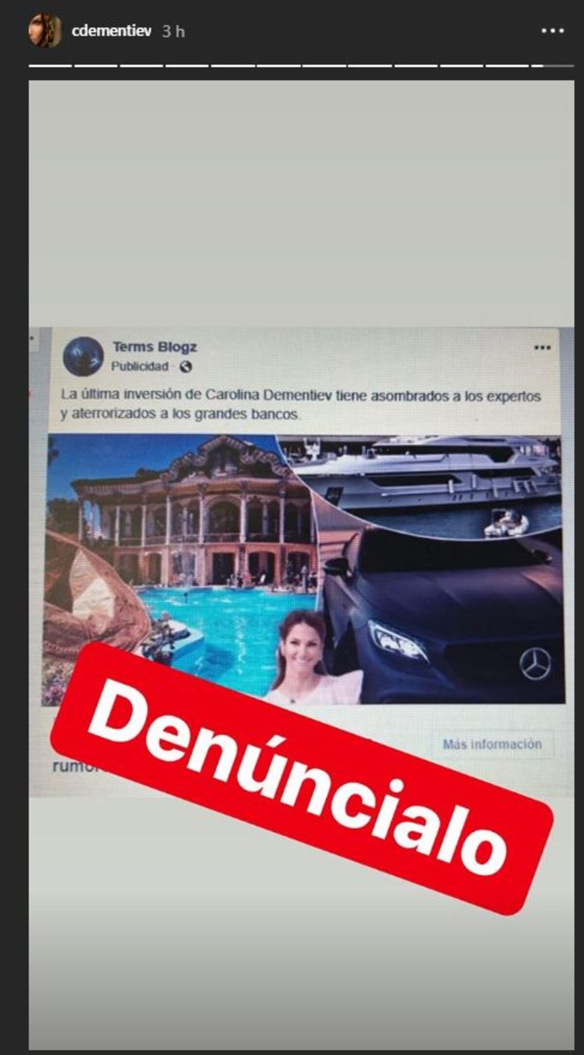 Carolina Dementiev pide ayuda para que denuncien cuentas en Facebook que podrían hacer que los panameños lo pierdan todo 