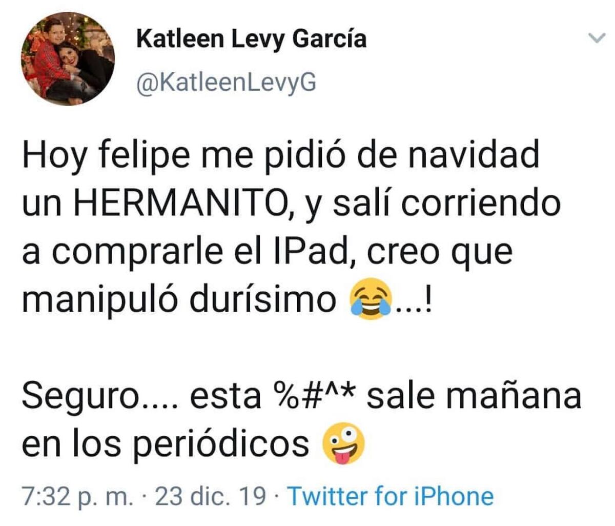 Katleen Levy vuelve a revolver las redes. Reveló lo que le pidió su hijo esta Navidad y esto fue lo que pasó...