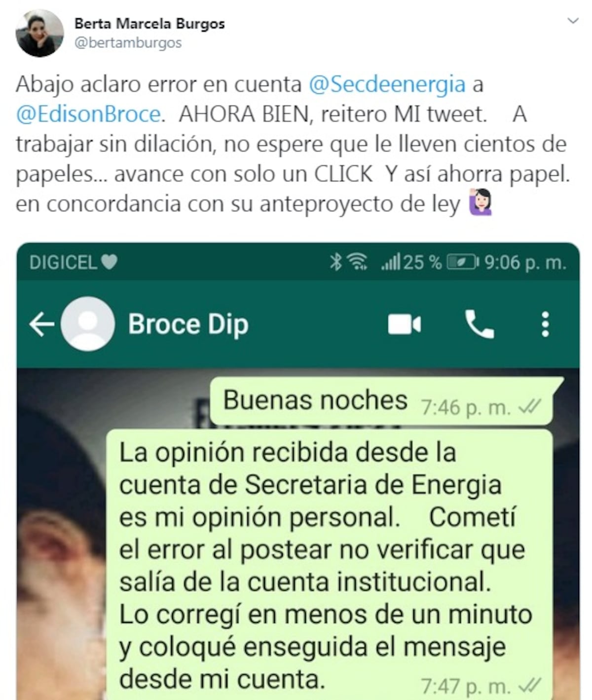 Esposa de Hugo Famanía maneja cuenta institucional y se equivoca. ‘Ataca’ a diputado independiente