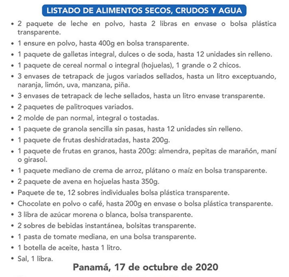 Estos son los artículos que podrán ser ingresados en las visitas a los centros penitenciarios de Panamá