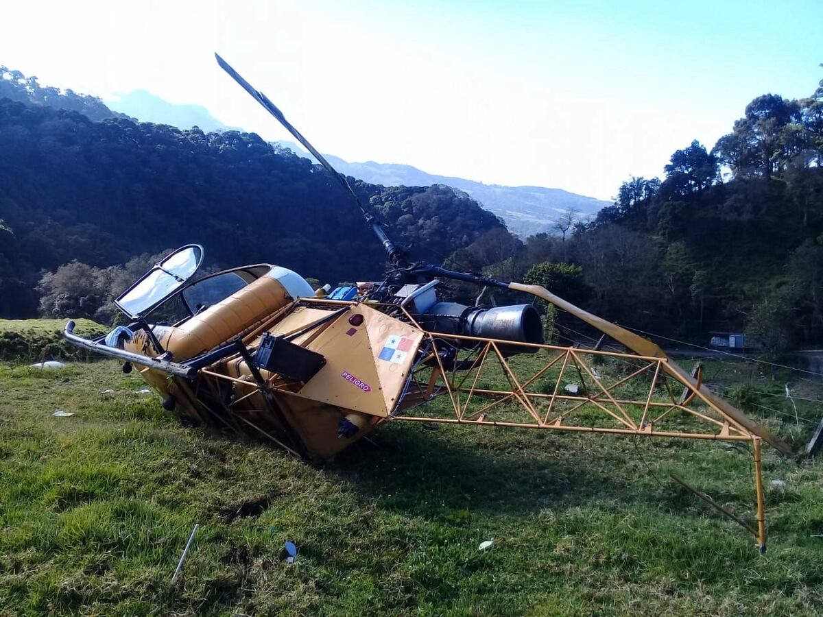 Helicóptero se cayó en Cerro Punta y tres heridos son trasladados