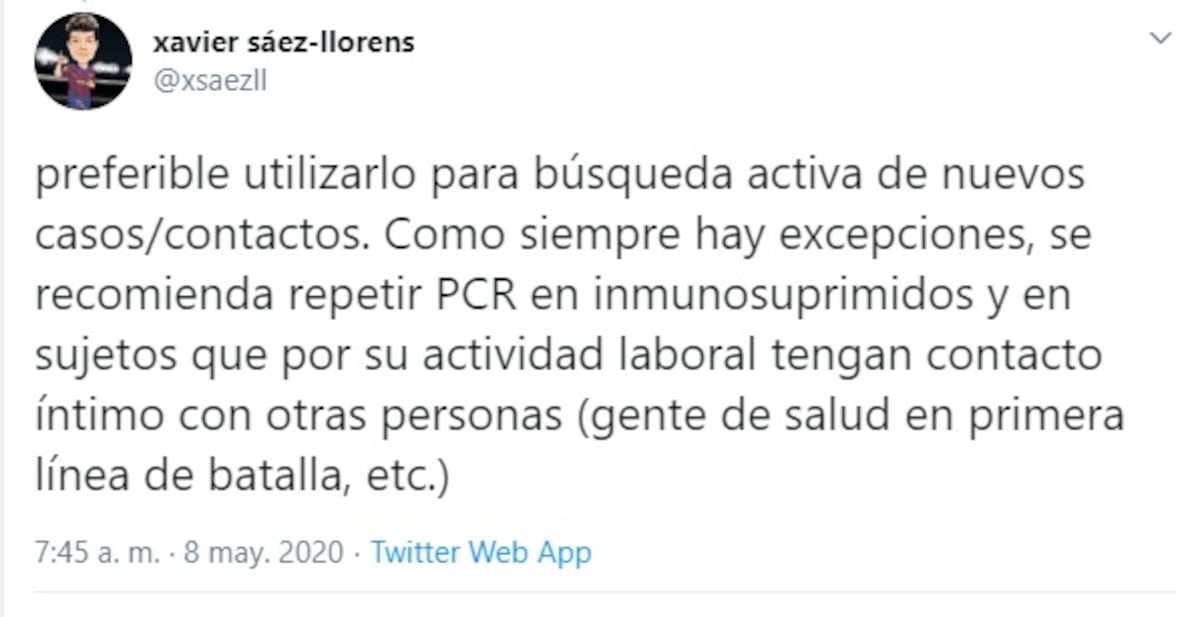 Xavier Sáez Llorens explica sobre los ‘positivos no contagiosos’ de Covid-19. Video