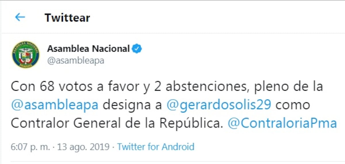 Eligen a Gerardo Solís como nuevo contralor de la República