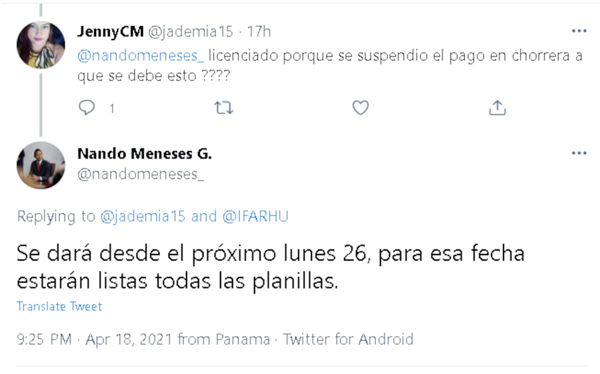 Ifarhu suspende pago de becas en Bocas del Toro, Chiriquí Grande, San Félix y hasta en La Chorrera