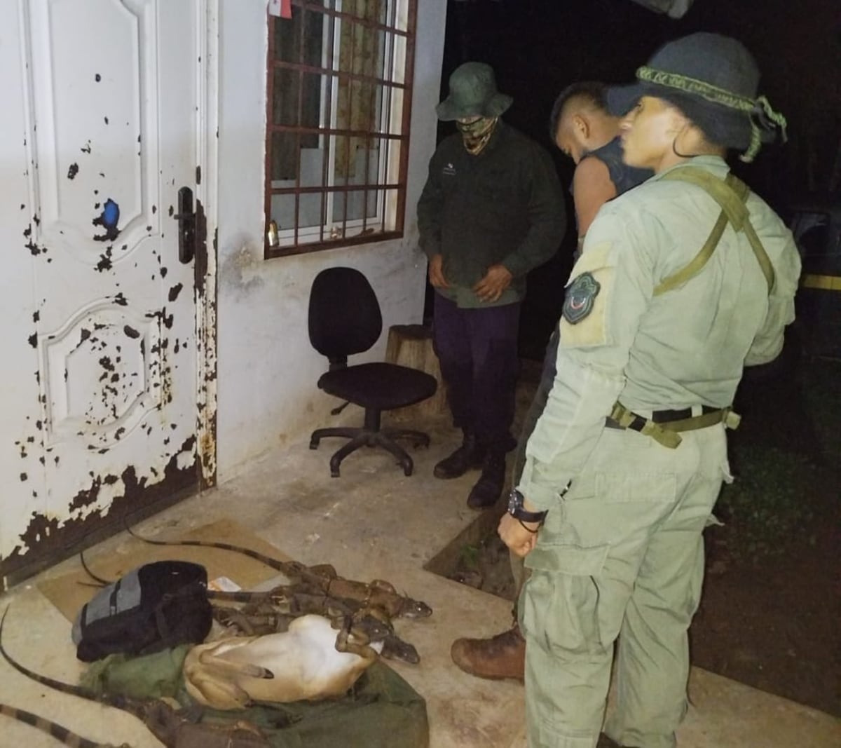 Capturan a hombre con iguanas embarazadas y un venado muerto en el Polígono de Tiro Emperador