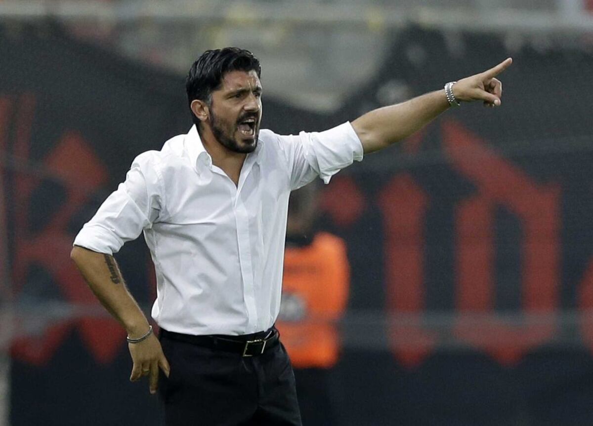 Gattuso, nuevo DT del Napoli tras despido de Ancelotti