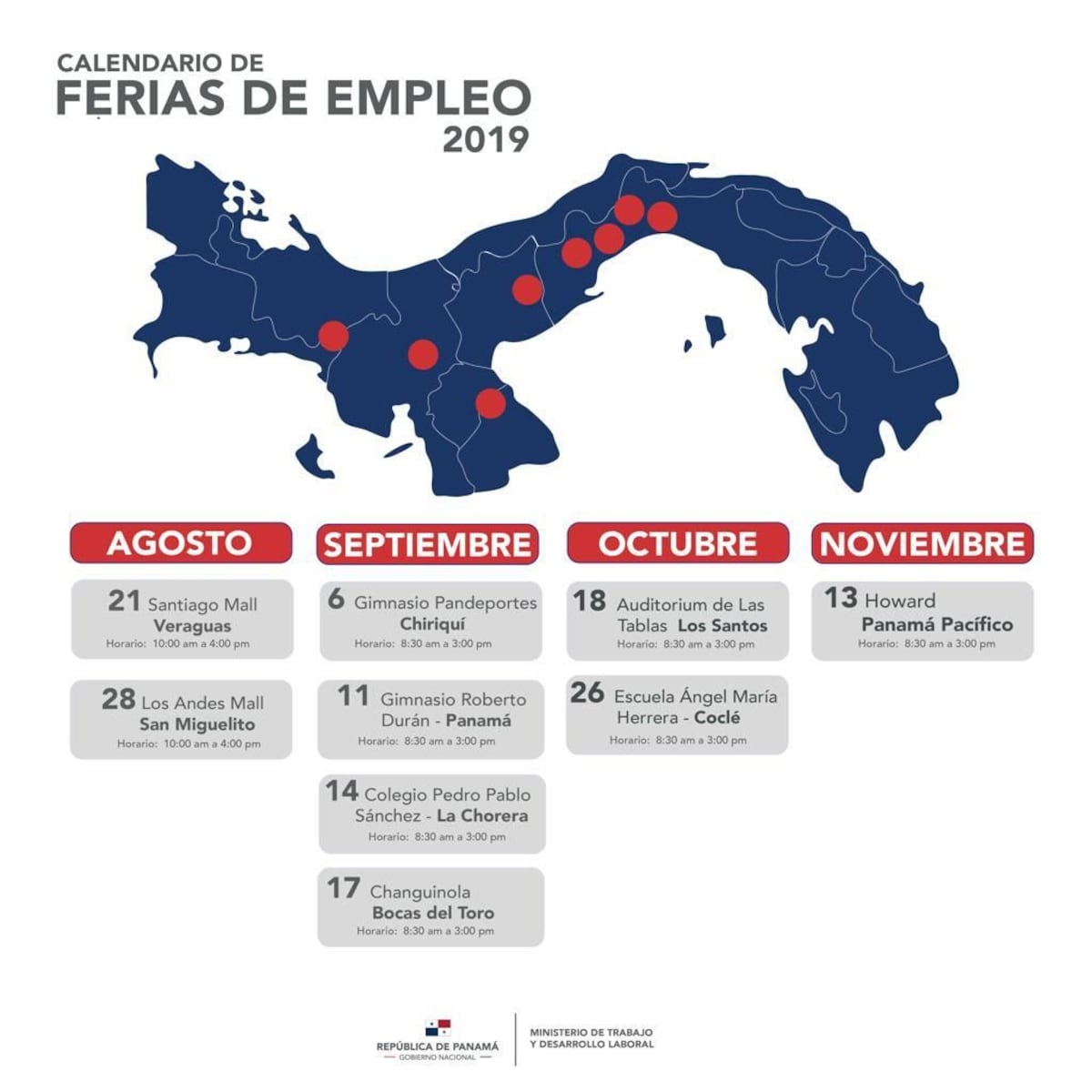 ¡Aproveche! Este miércoles inician las ferias de empleo del Mitradel a nivel nacional