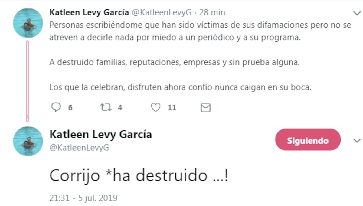 Pleque pleque. Ajooooo.  Katleen Levy se embellaca y desafía a  Flor Mizrachi