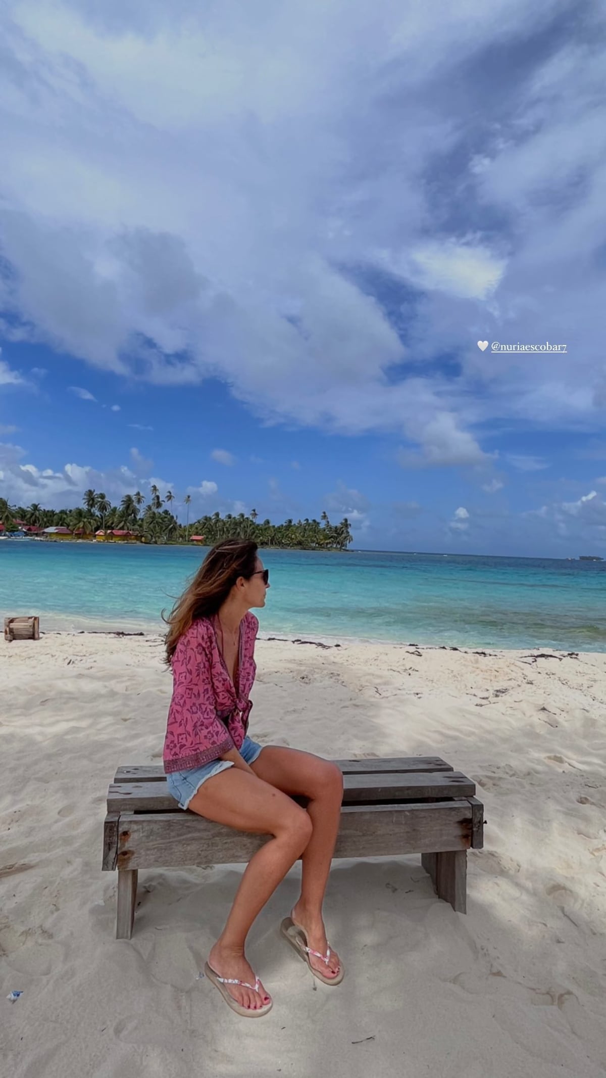 El mister en San Blas. Christiansen disfruta con su familia en la playa