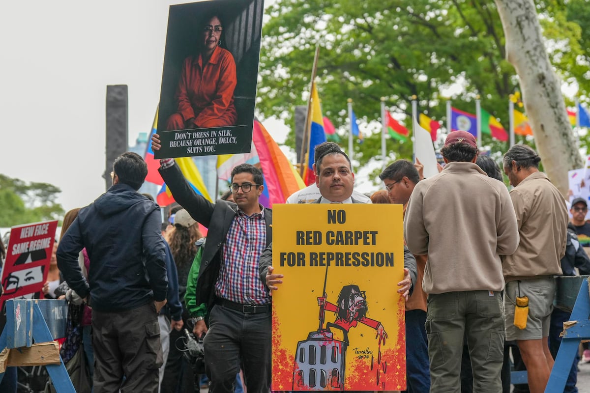 Opositores protestan en Caracas y rechazan que Delcy Rodríguez represente a Venezuela ante la ONU
