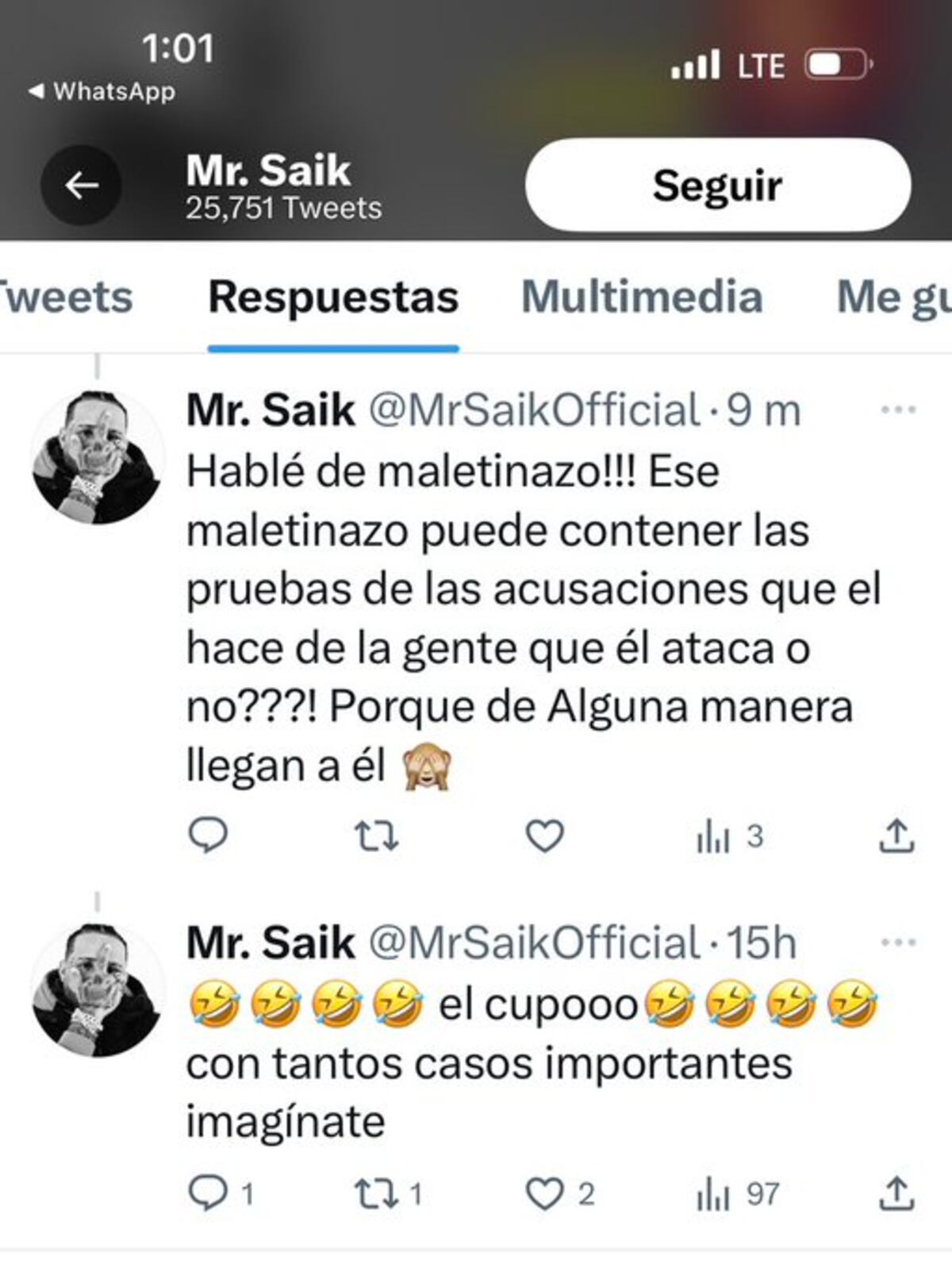 Se formó. Álvaro Alvarado confirma que  querellará al cantante Mr. Saik por injuria. Video