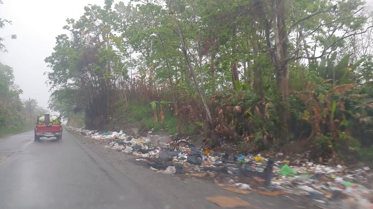 En un vertedero han convertido tramo de la carretera Panamericana por Chepo