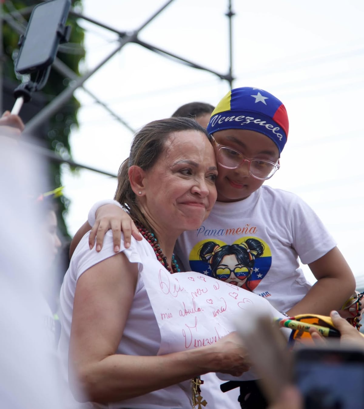‘Queremos votar’: María Corina Machado reúne a venezolanos en Panamá y habla de posible candidatura presidencial + VÍDEO