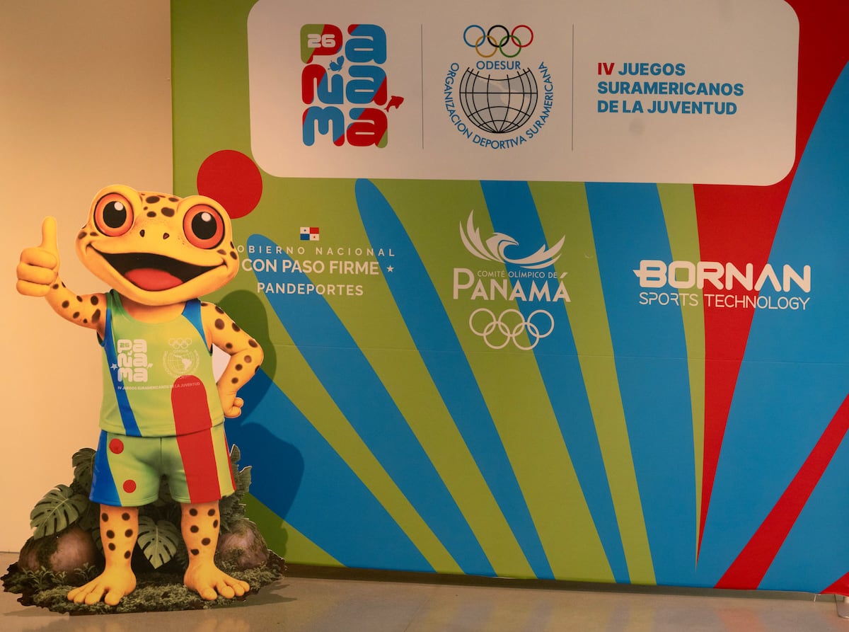 ¡Antón ya está aquí! La rana dorada es la nueva mascota de los Juegos Suramericanos Panamá 2026