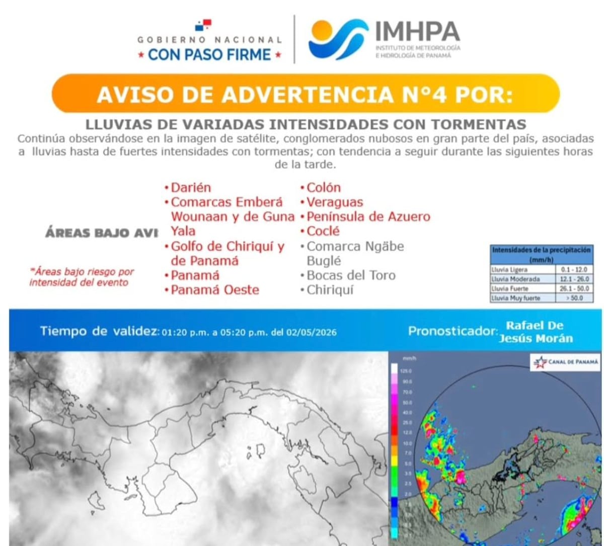 Clima en Panamá | Fuertes lluvias azotan este sábado: inundaciones, tranques, carros afectados y más