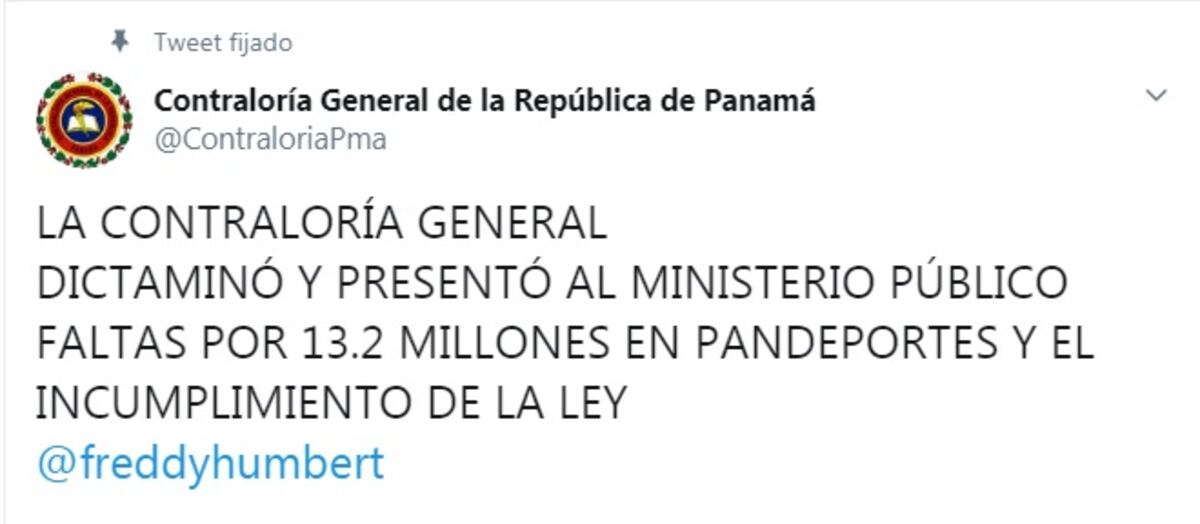 Contraloría recomienda apertura de caso penal en Pandeportes, descubrió $13.2 millones sin justificar