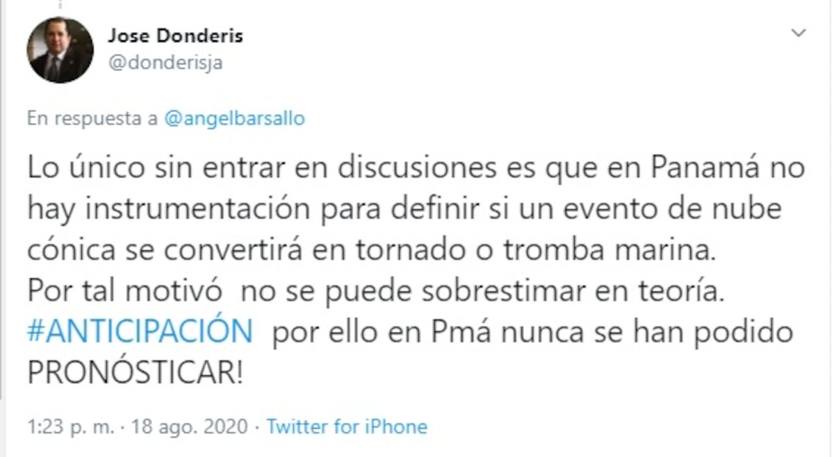 Reportan lo que en verdad era la supuesta tromba marina en Panamá. Rumbo Pérez de Sinaproc aclara la situación. Donderis reacciona