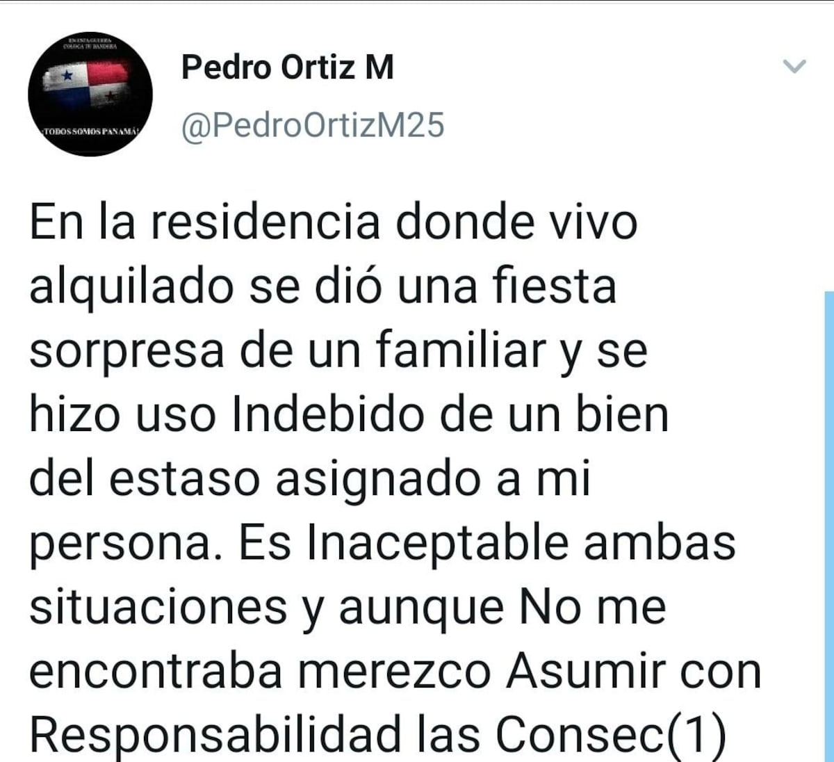 ‘Sin excusas para justificarme’. Funcionario Pedro Ortiz ofrece disculpas por fiesta en cuarentena y uso de carro oficial. Fotos parecen delatarlo