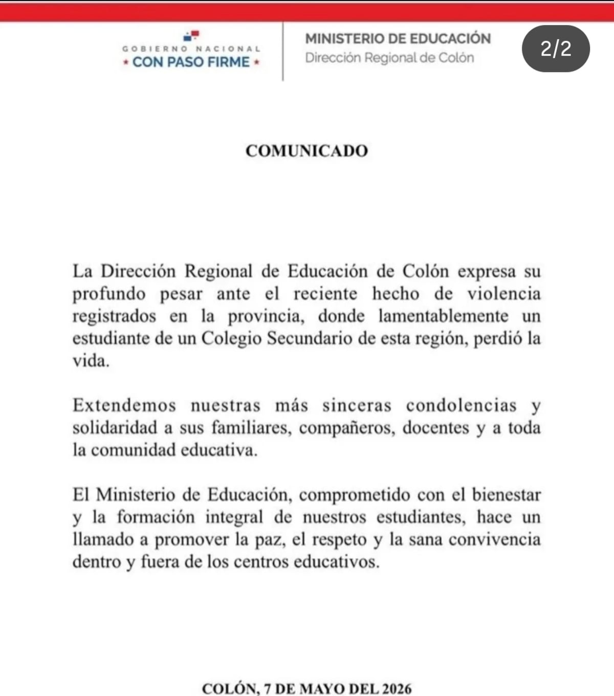 MENORES QUE MATAN | Lo que se sabe del caso de J., el estudiante de 15 años que falleció tras una balacera en Colón: surge dato clave del presunto agresor, un menor en buzo blanco
