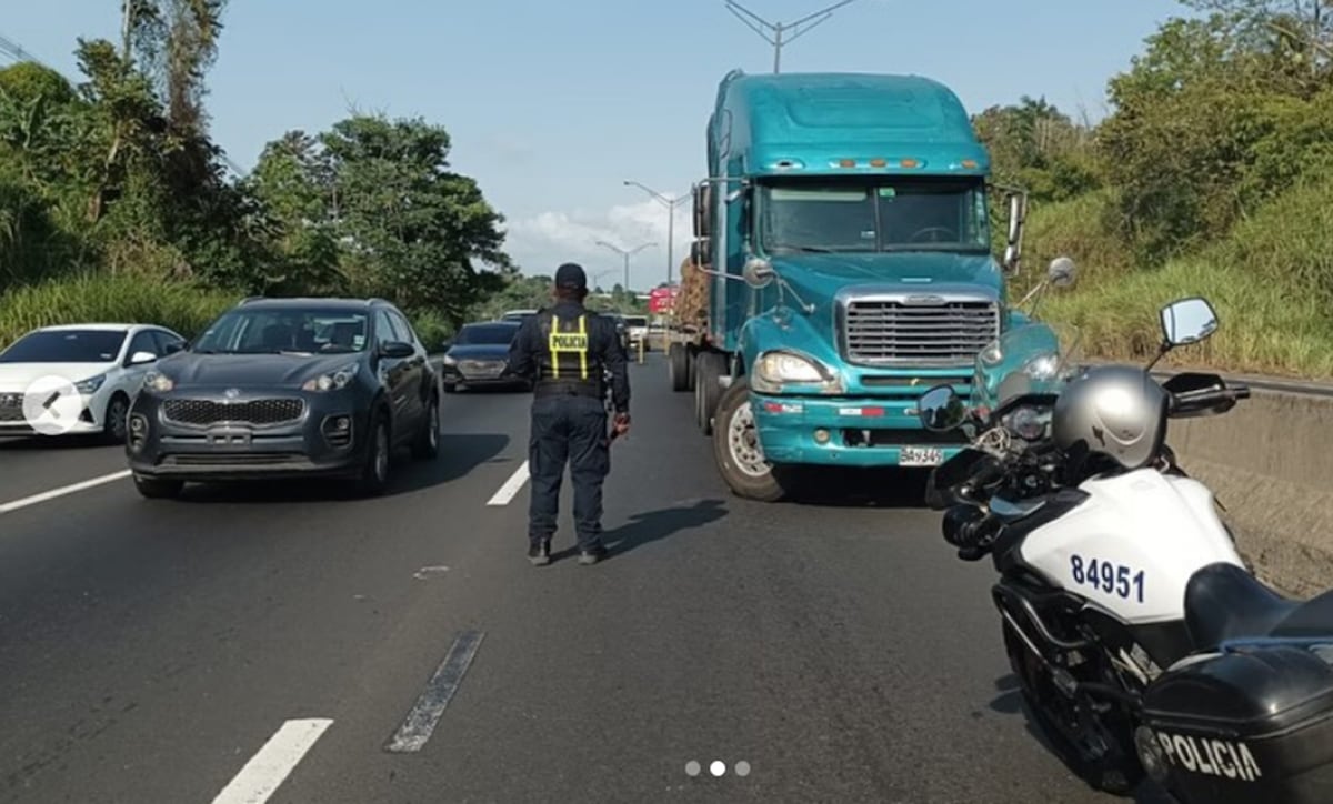 Lo detienen por manejar camión como un demente en la autopista Arraiján-La Chorrera 