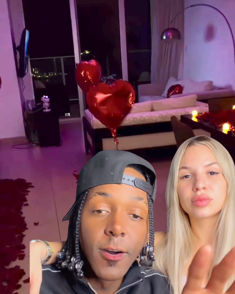 ¡Abraham tiene nueva novia! Le preparó una romántica propuesta a la cubana Flavia Cordo con rosas y globos