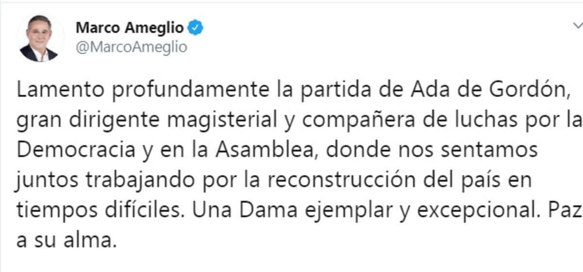 Muere exministra panameña. Lamentable