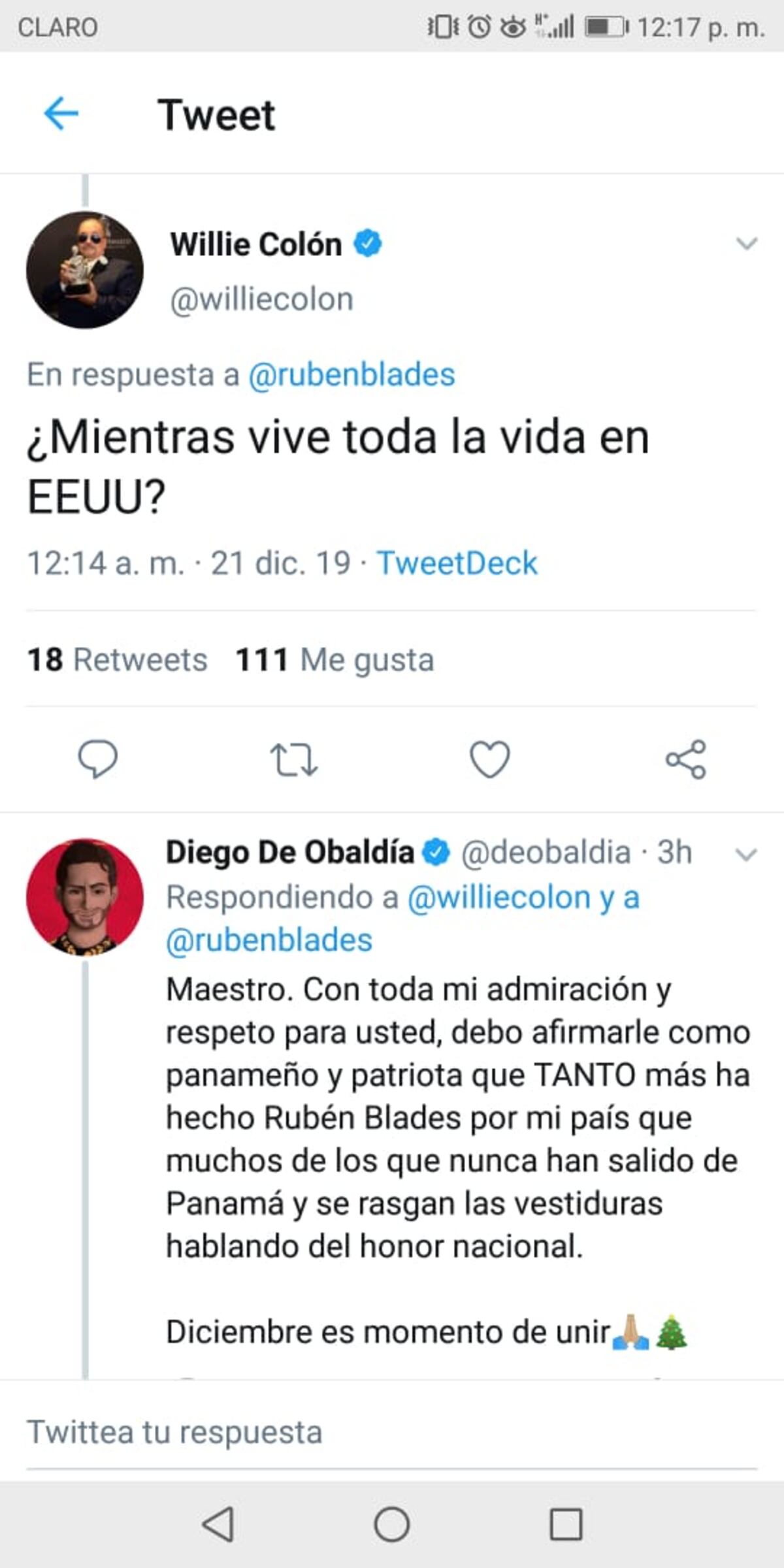 Willie Colón sobre discordia con Rubén Blades: ‘blah, blah, blah’