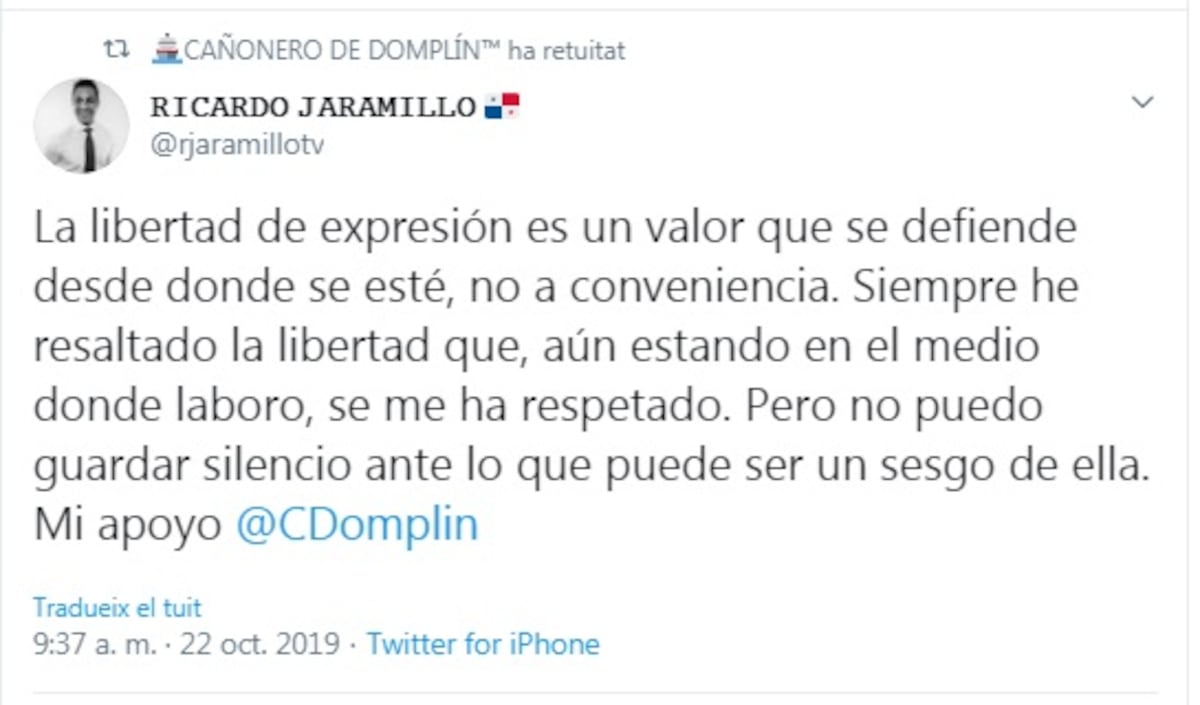 Cierran El Cañonero de Domplín. El comunicador cree que fue orden de Martinelli