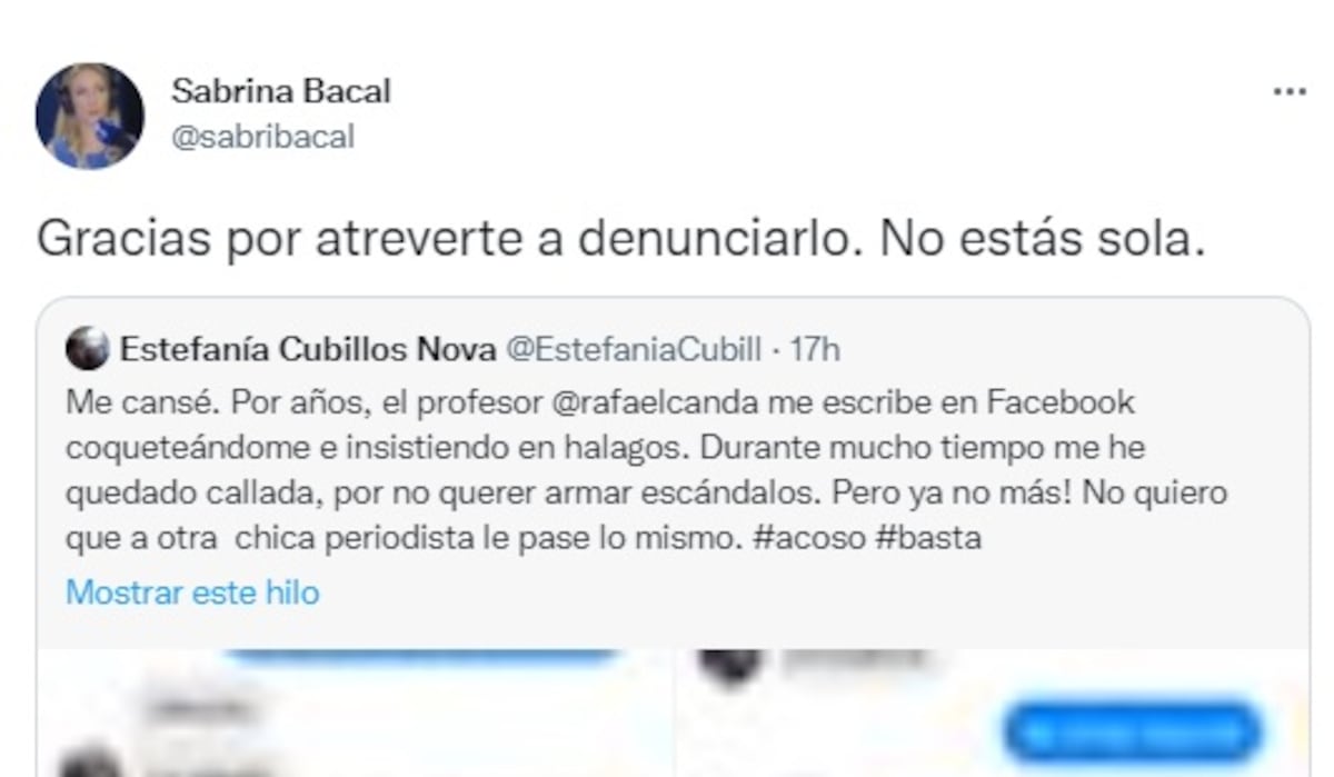 Una periodista denuncia supuesto acoso del prestigioso profesor Rafael Candanedo por redes. El profesor reacciona