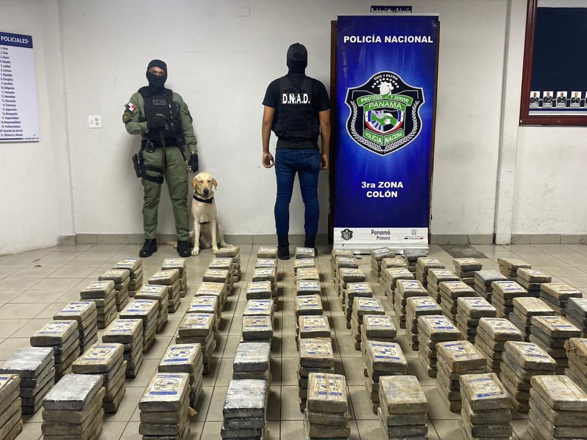 Más de 300 kilos de droga que tenía como destino La India fue incautado por la Policía Nacional en la provincia de  Colón