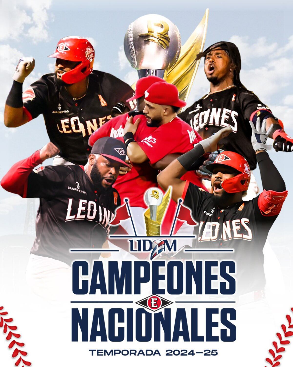 ¡Leones del Escogido rompen 9 años de sequía! Darío Agrazal y Kenny Hernández brillan en la Serie Final de Lidom