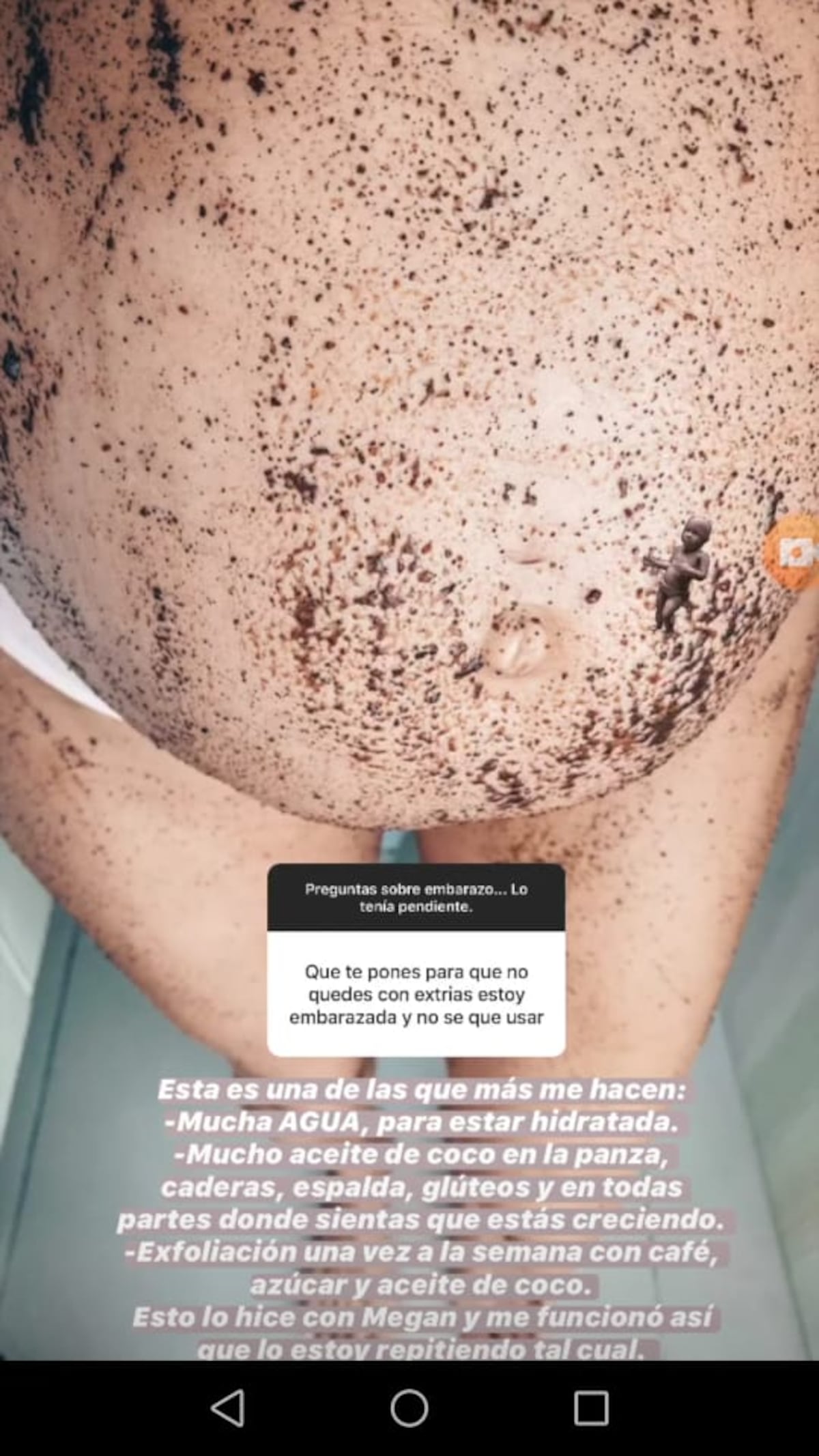 No lo podrás creer. El secreto mágico de la influencer Delany para evitar las estrías en el embarazo