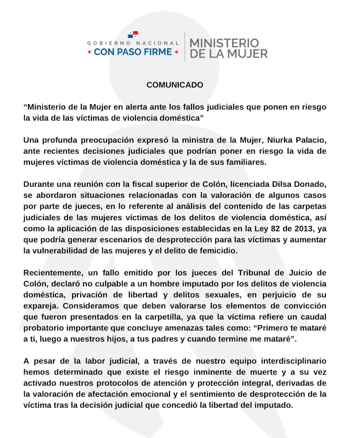 ‘Primero te mataré a ti, luego a nuestros hijos, a tus padres y cuando termine me mataré’. Mujer colonense teme por su vida tras fallo judicial que dejó a su presunto agresor en libertad y señala por su nombre a los jueces que lo hicieron +VIDEO