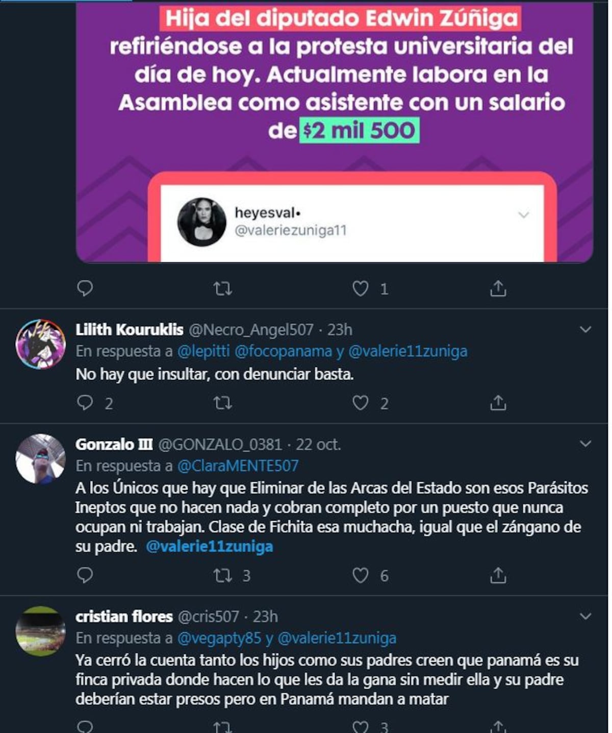 Pidió que los mataran a todos. Las redes explotan por un supuesto comentario de la hija de un diputado. Video