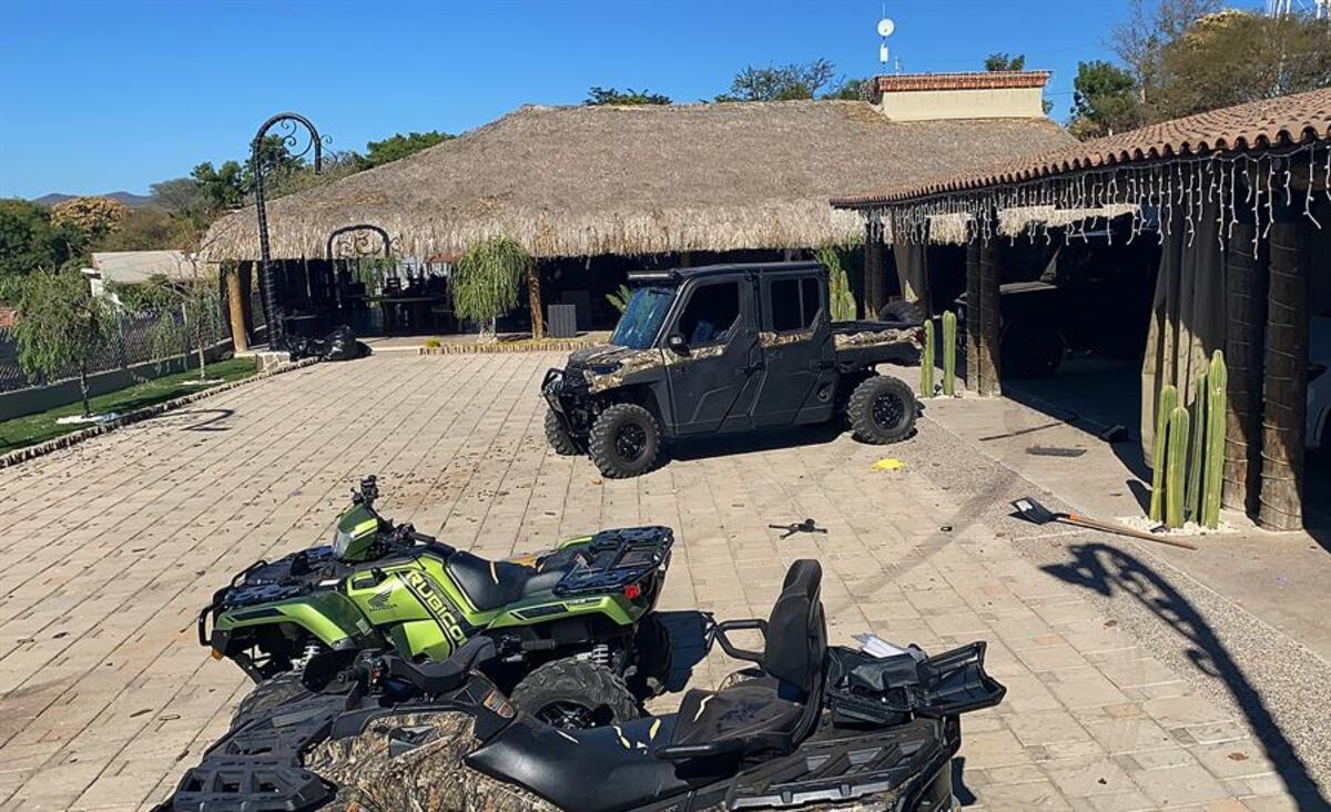 Fotos. Destrozada quedó la casa donde capturaron al hijo del ‘Chapo’ Guzmán