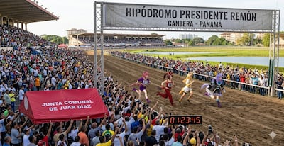 ¿Carrera de ‘Therians’ en Panamá? No: cosplayers de anime se vuelven virales tras evento de carrera de caballos humanos en el hipódromo Remón Cantera + VÍDEOS