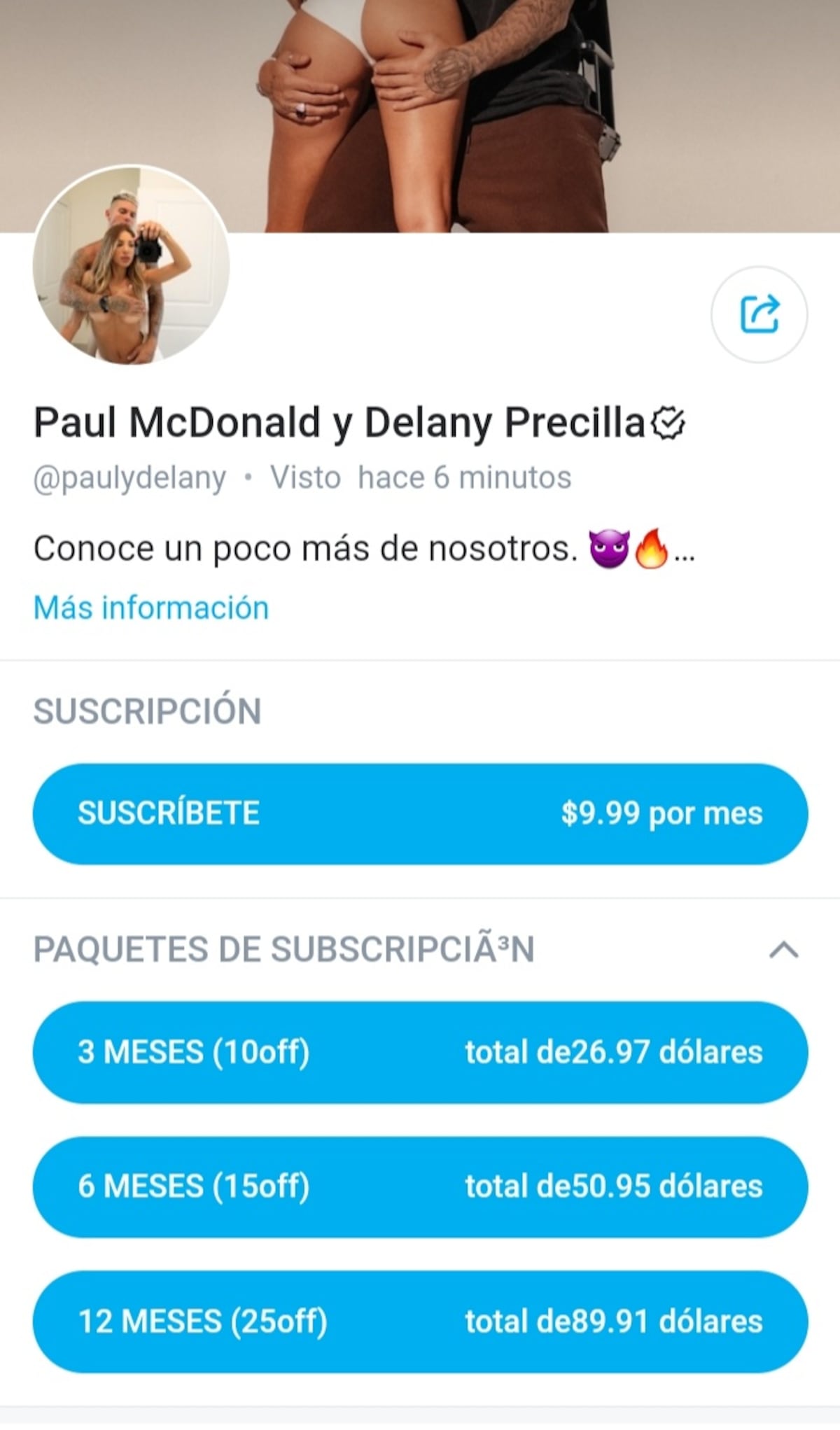 Delany Precilla y Paul Mcdonalds emprenden en OnlyFans +Fotos candentes 