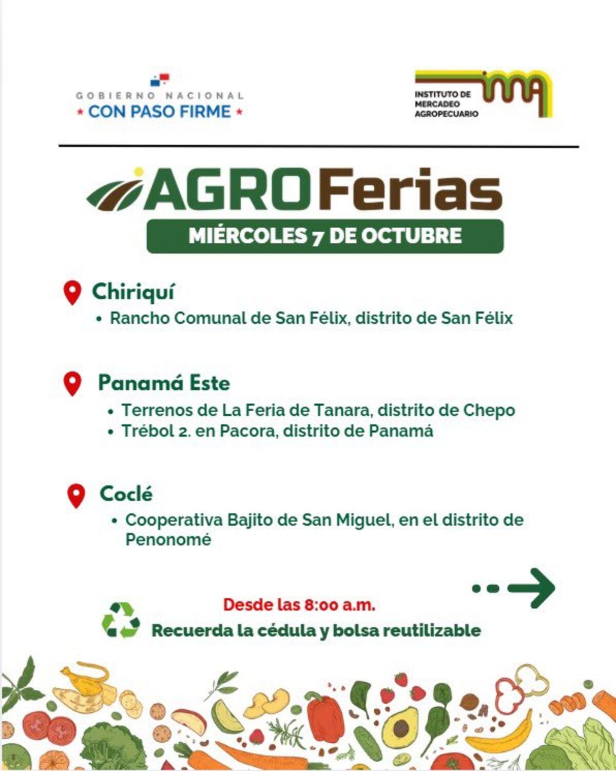 ¡Atención, comida barata! Estas son las Agroferias del IMA de este miércoles a nivel nacional