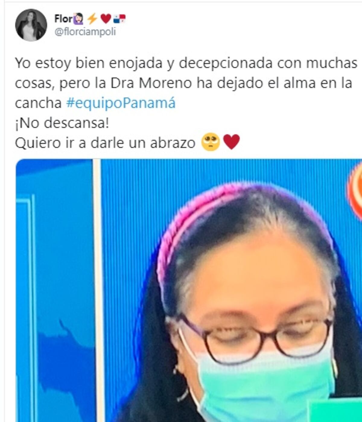 Tras memes y vacilones de doctora Lourdes Moreno (‘equipo Panamá‘), su hija reacciona