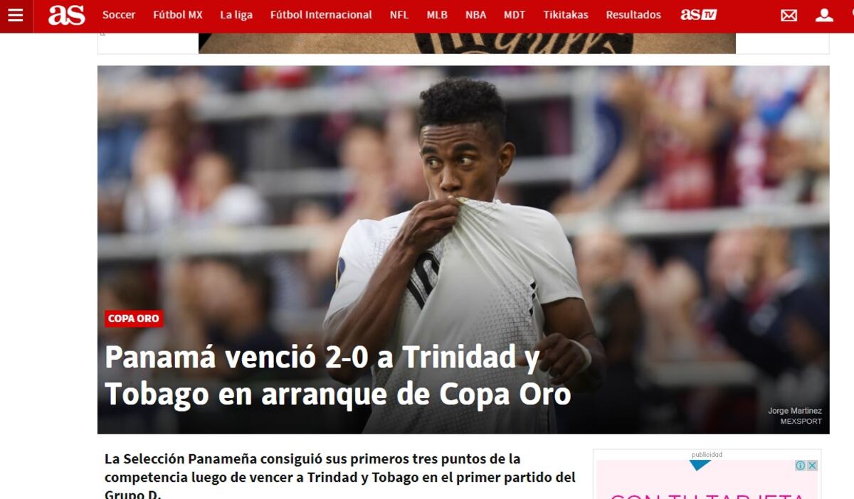 El mundo habla del triunfo de Panamá en Copa Oro