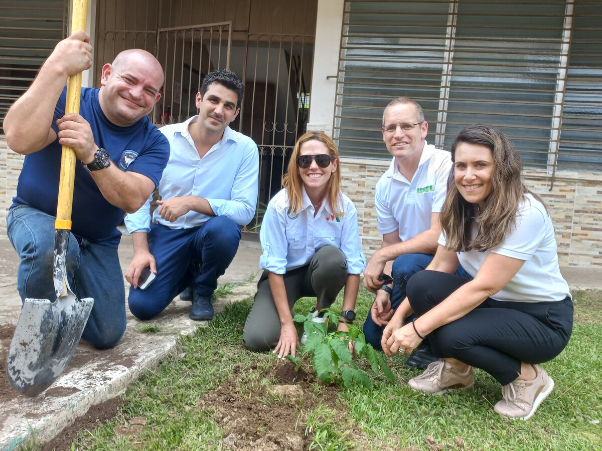 Llevan importantes donaciones y siembran árboles para embellecer albergue del INAMU