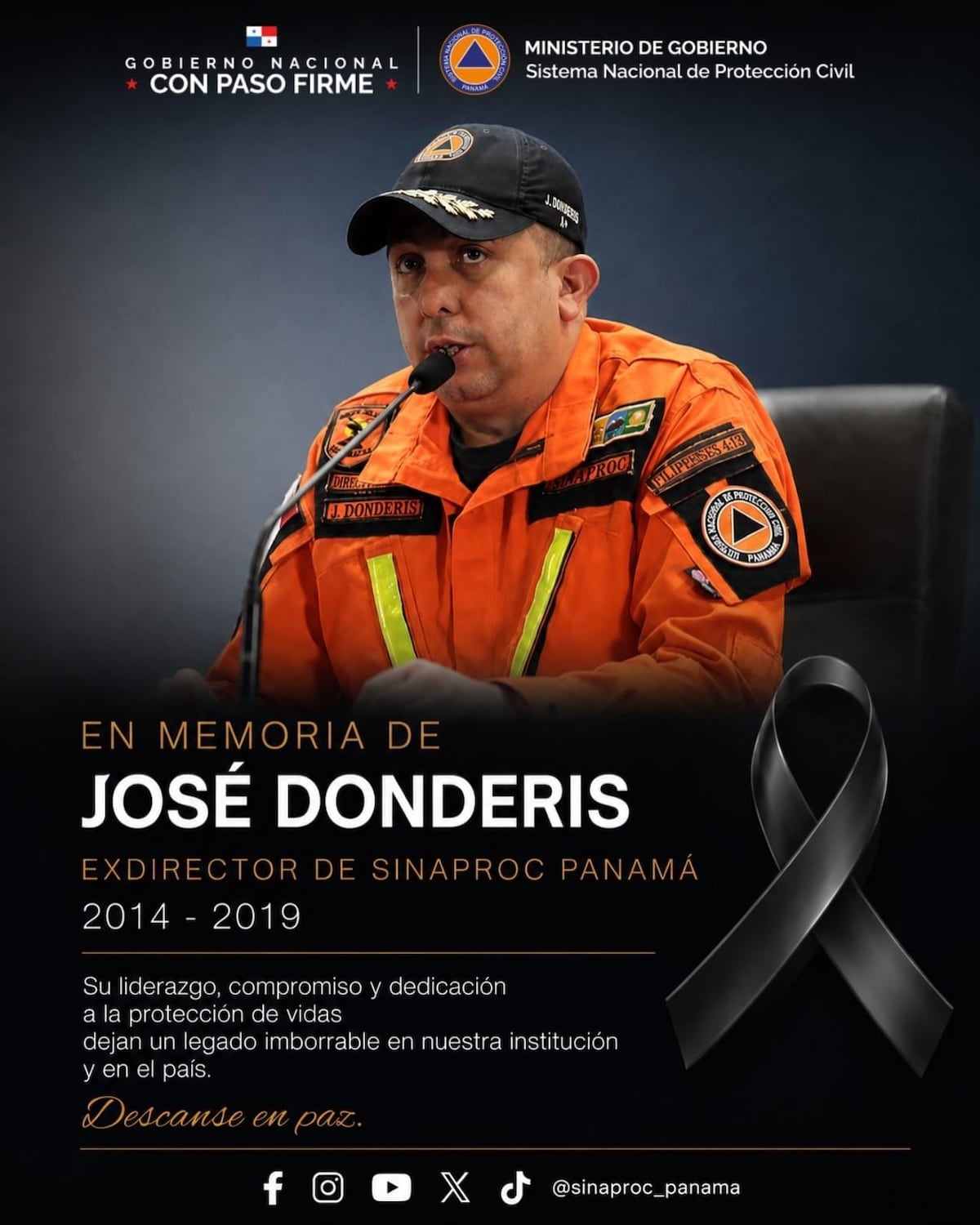 URGENTE: A los 55 años, muere José Donderis, exdirector del Sinaproc, tras una dura batalla médica en Chiriquí