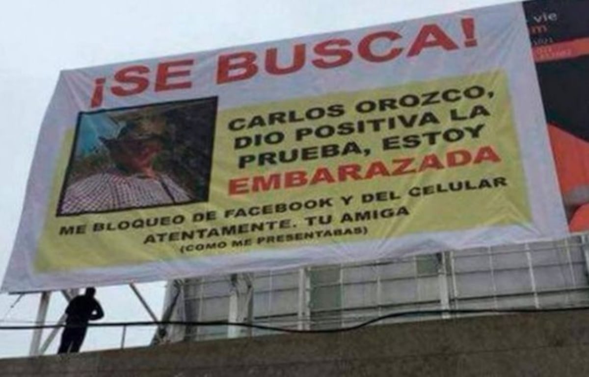 ¡CUIDADO TE PASA! Colocan anuncio para dar con el irresponsable padre de su hijo